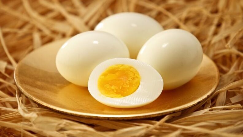 œuf dur pour le régime au sarrasin